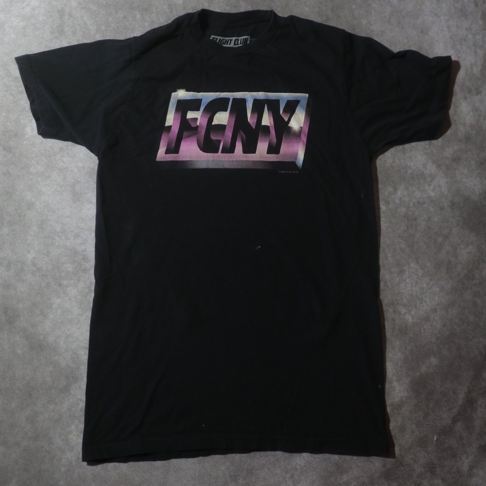 Flight Club FCNY Graphic T-Shirt‎ Women Medium Black Good Streetwear NYC Logo